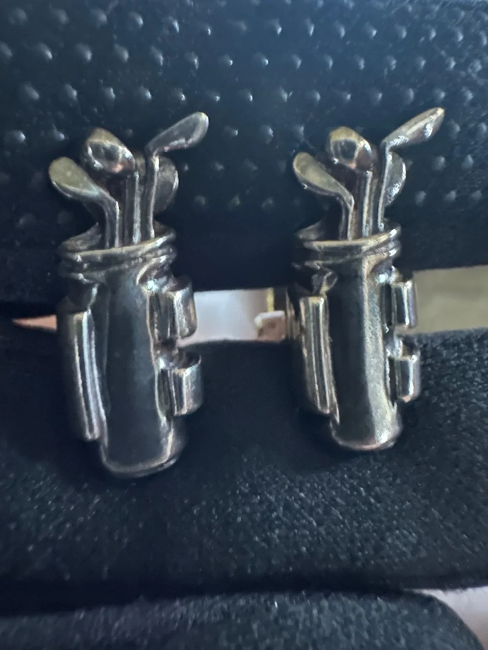 Men's Accessory, Men's Cuff Links 925 Sterling Silver Golf Clubs